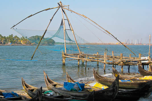 India, Kerala, Chinese, fishing nets