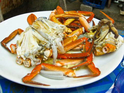 India, Kerala, fish, crab, street food, cart