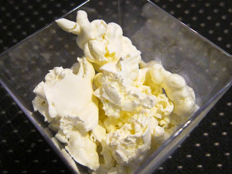 Popcorn shaped & flavored ice-cream