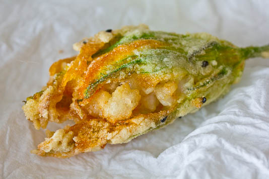 Shrimp-Stuffed Squash Blossom