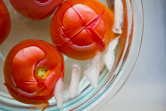 Tomatoes In Ice Water