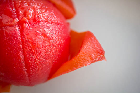 Tomato with Peeling Skin