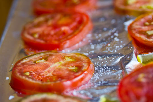 Sliced Tomatoes With Salt & Olive Oil