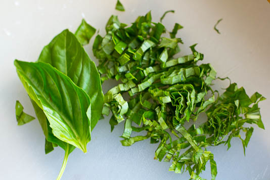 Julienned Basil