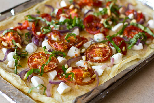 Pastry Pizza With Toppings