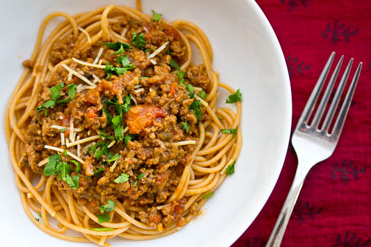 Spicy Spaghetti Bolognese