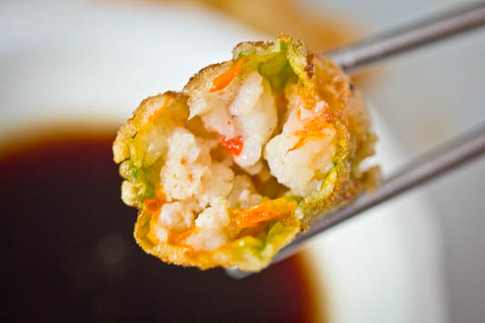 Perfect Morsel: Shrimp-Stuffed Squash Blossom