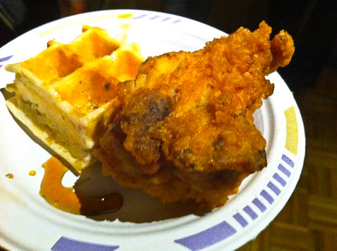 Table Fifty-Two: buttermilk fried chicken & pecorino waffle