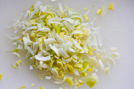 Thinly Sliced Leeks