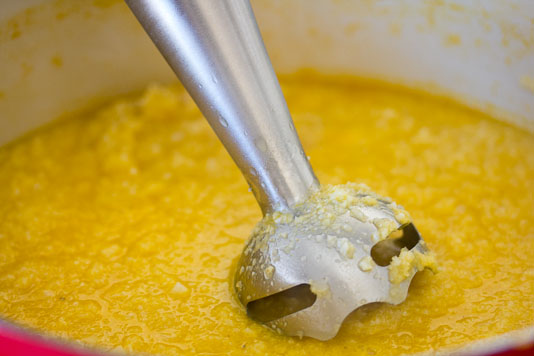 Immersion Blender in Cauliflower Soup