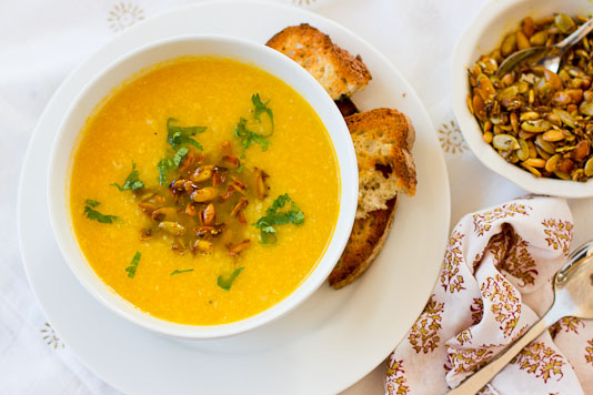 Cauliflower Soup with Spiced Pumpkin Seeds | Perfect Morsel