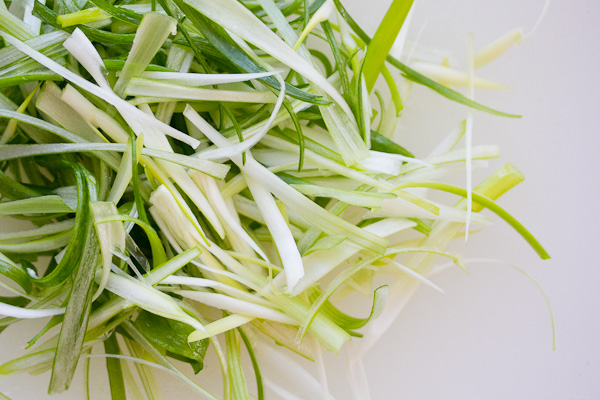 Julienned Scallions