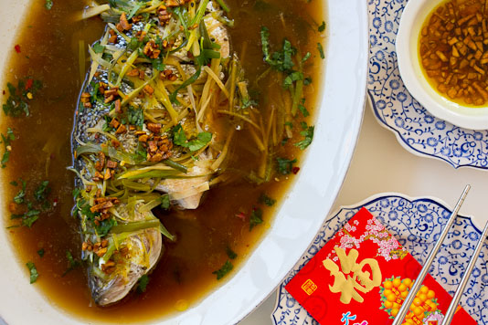 Steamed Whole Fish For Chinese New Year