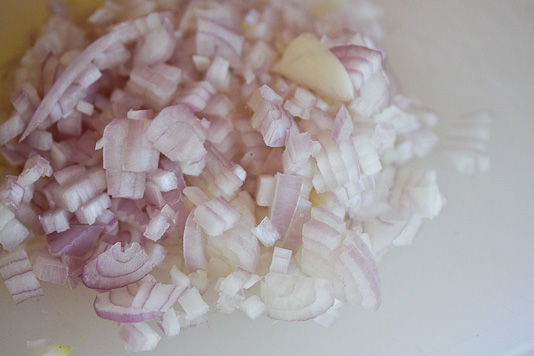 Chopped Shallots for Laksa