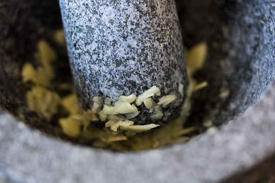 Garlic in Mortar & Pestle