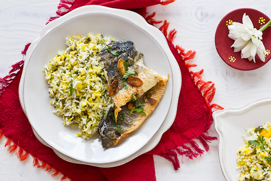 Sabzi Polo va Mahi: Persian Herbed Rice and Fish