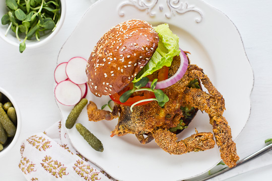 Soft Shell Crab Pakora Po Boy
