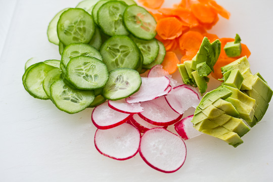 Slivered Vegetables for Salad