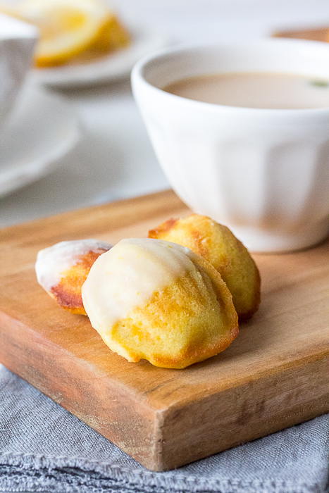 Meyer Lemon-Iced Brown Butter Madeleines