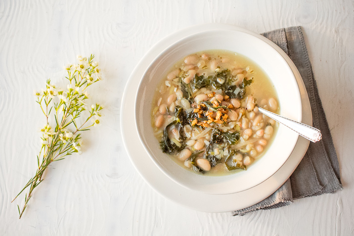 Bowl of White Bean Rosemary Soup