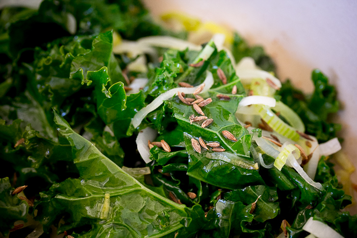 Kale and Cumin Seeds