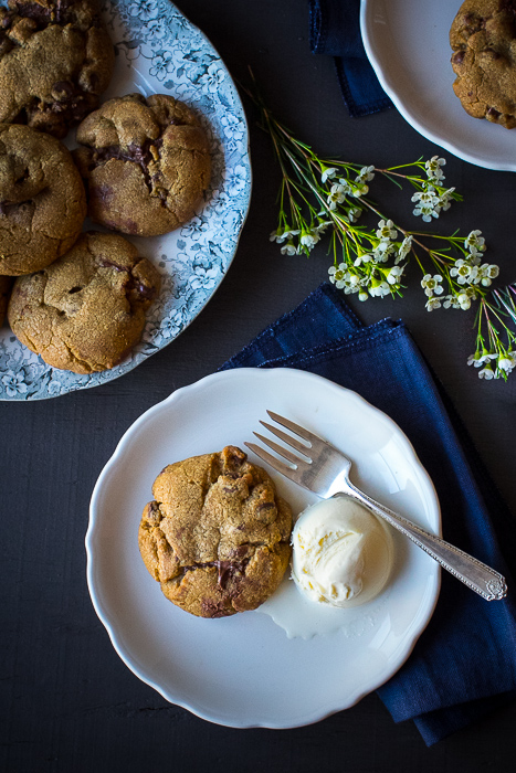 Nutella Brown Butter Chocolate Chip Cookies