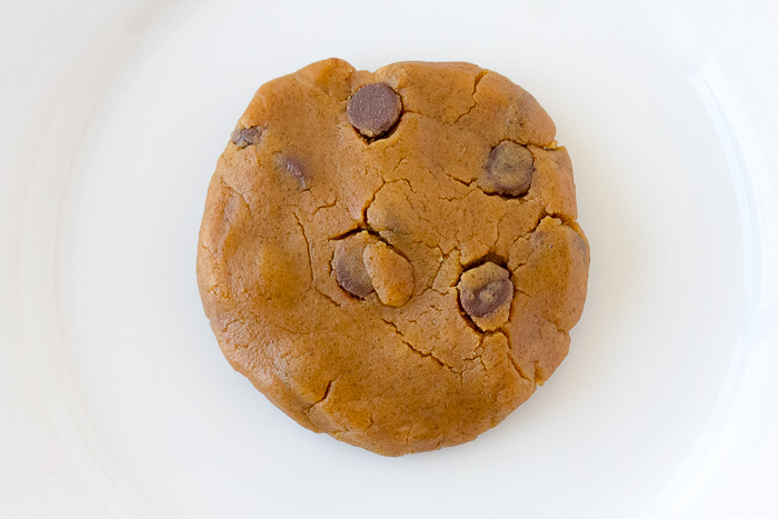 Flattened Chocolate Chip Cookie Dough